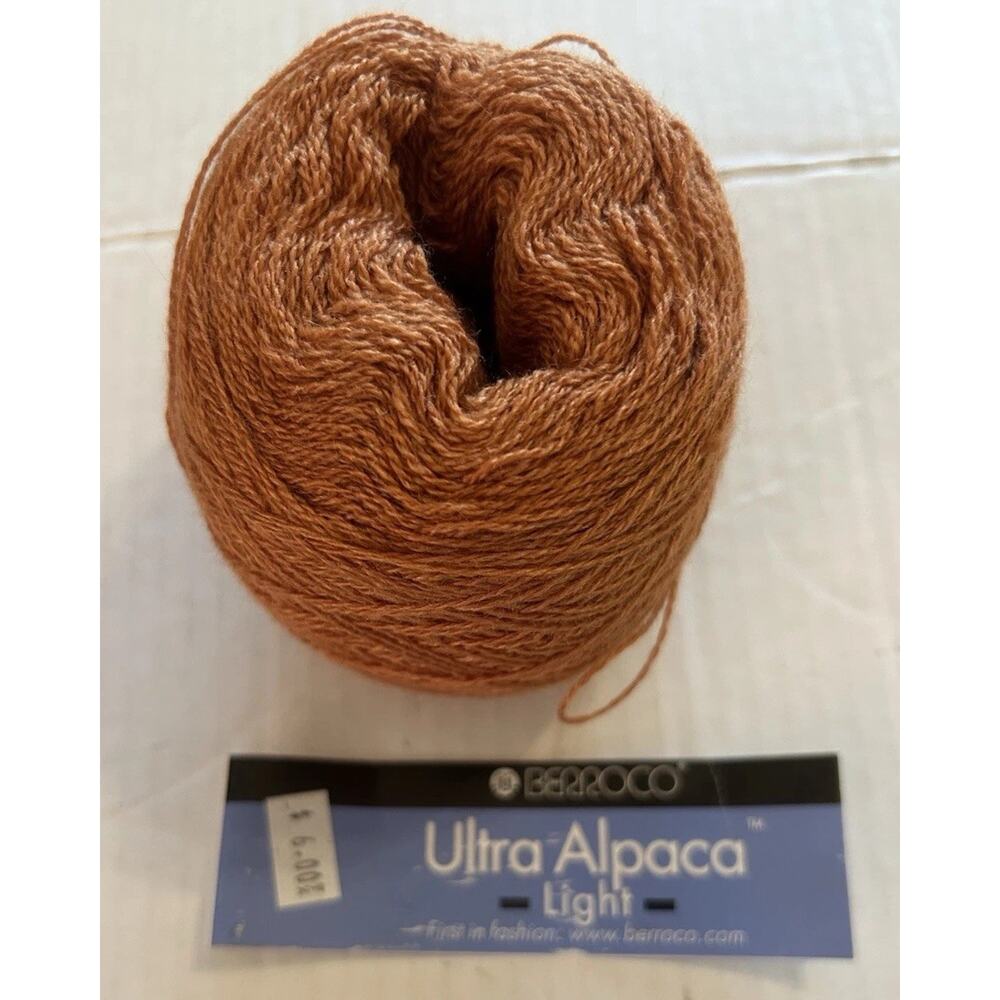 NEW Berroco Ultra Alpaca Light #4208 Orange 50g‎ Peruvian Alpaca Wool Blend Yarn